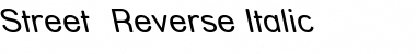 Street - Reverse Italic Font