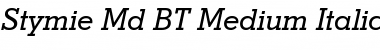 Stymie Md BT Medium Italic Font