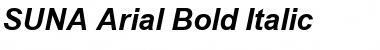 SUNA Arial Bold Italic Font