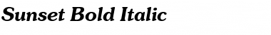 Sunset Bold Italic Font