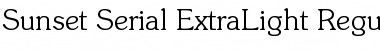 Sunset-Serial-ExtraLight Regular Font