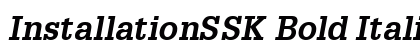 InstallationSSK Bold Italic Preview