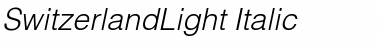 SwitzerlandLight Italic Font