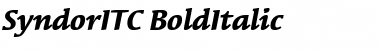 SyndorITC Bold Italic Font