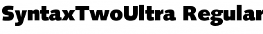 SyntaxTwoUltra Regular Font