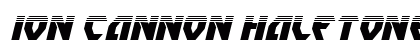 Ion Cannon Halftone Italic Regular preview