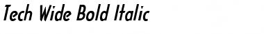 Tech-Wide Bold Italic Font