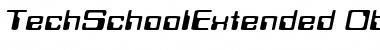 TechSchoolExtended Oblique Font