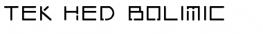 TEK HED BOLIMIC Regular Font