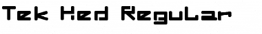 TEK HED Regular Font