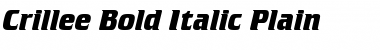 Crillee Bold Italic Regular Font
