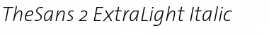 TheSans ExtraLight Italic Font