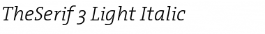 TheSerif Light Italic Font