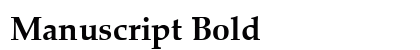Manuscript Bold Preview