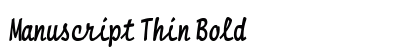 Manuscript Thin Bold Preview
