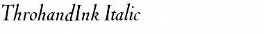 ThrohandInk Italic Font
