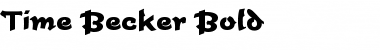 Time Becker Bold Regular Font