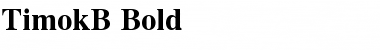 TimokB Bold Font