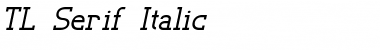 TL Serif Italic Font