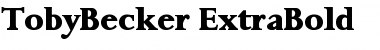 TobyBecker-ExtraBold Regular Font