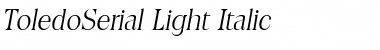 ToledoSerial-Light Italic Font