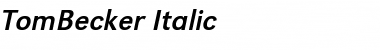 TomBecker Italic Font