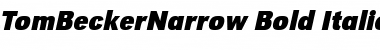 TomBeckerNarrow Bold Italic Font