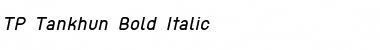 TP Tankhun Bold Italic Font