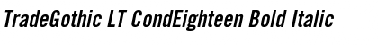 TradeGothic LT CondEighteen Font