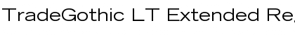 TradeGothic LT Extended Font