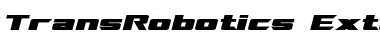 TransRobotics Extended Bold Italic Font