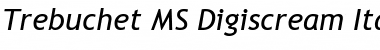 Trebuchet MS Digiscream Italic Font