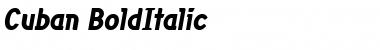 Cuban BoldItalic Font