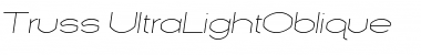 Truss UltraLight Oblique Font