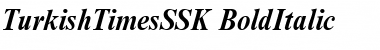 TurkishTimesSSK BoldItalic Font