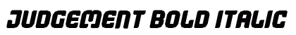 Judgement Bold Italic Preview