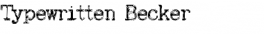 Download Typewritten Becker Font