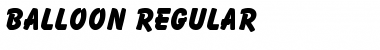 Balloon Regular Font