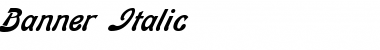 Banner Italic Font