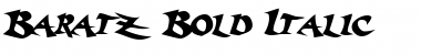 Baratz Bold Italic Font