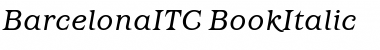 BarcelonaITC Italic Font