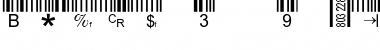 Barcode 3 of 9 Italic Font