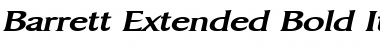 Barrett Extended Bold Italic Font