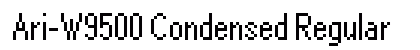 Ari-W9500 Condensed Regular preview