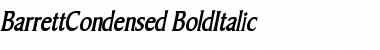 BarrettCondensed BoldItalic Font
