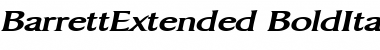 BarrettExtended BoldItalic Font