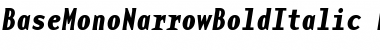 BaseMonoNarrowBoldItalic Bold Italic Font