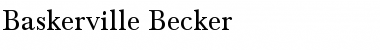Baskerville Becker Regular Font