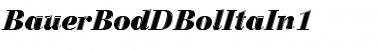 BauerBodDBolItaIn1 Regular Font