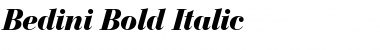 Bedini Bold Italic Font